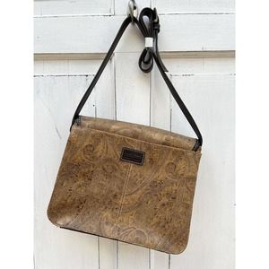 Relic Leather Purse Crossbody Brown Medium Size Logo Front Western Wear Bag